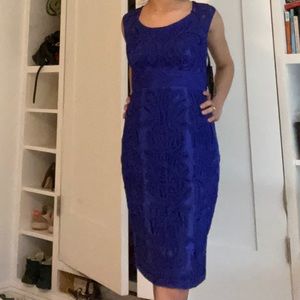 Nordstrom Cocktail party dress royal blue lace